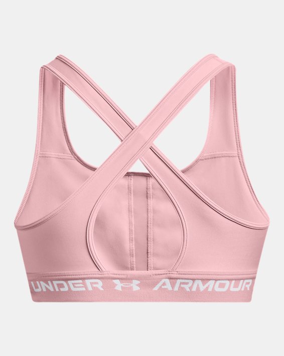 Damen Sport-BH Armour® Mid Crossback, Pink, pdpMainDesktop image number 11